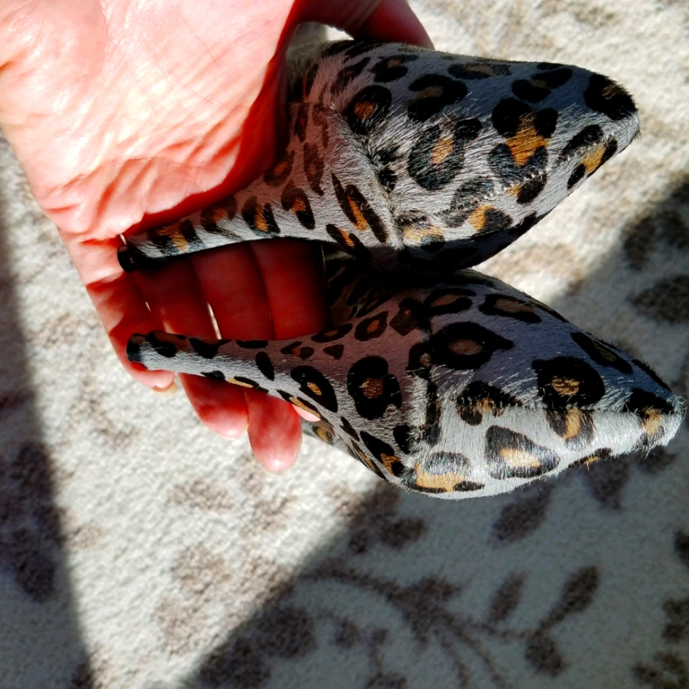 Heels Steve Madden Heels Grey Leopard Calf sz 7.5 - Picture 5 of 7